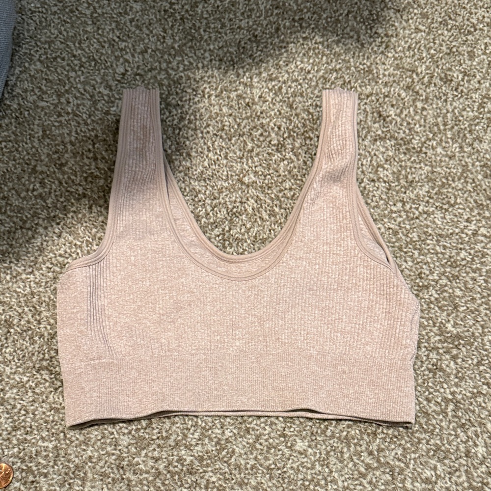 Beige Ribbed Knit Bralette - Picture 3 of 3